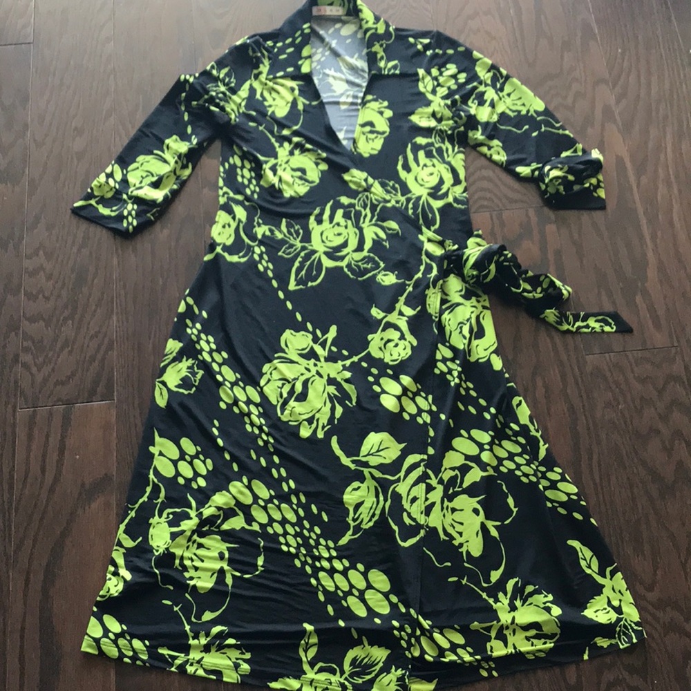Stretchy glam wrap dress